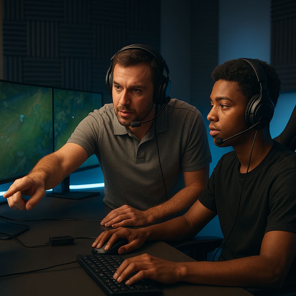 Esport koučink ve studiu